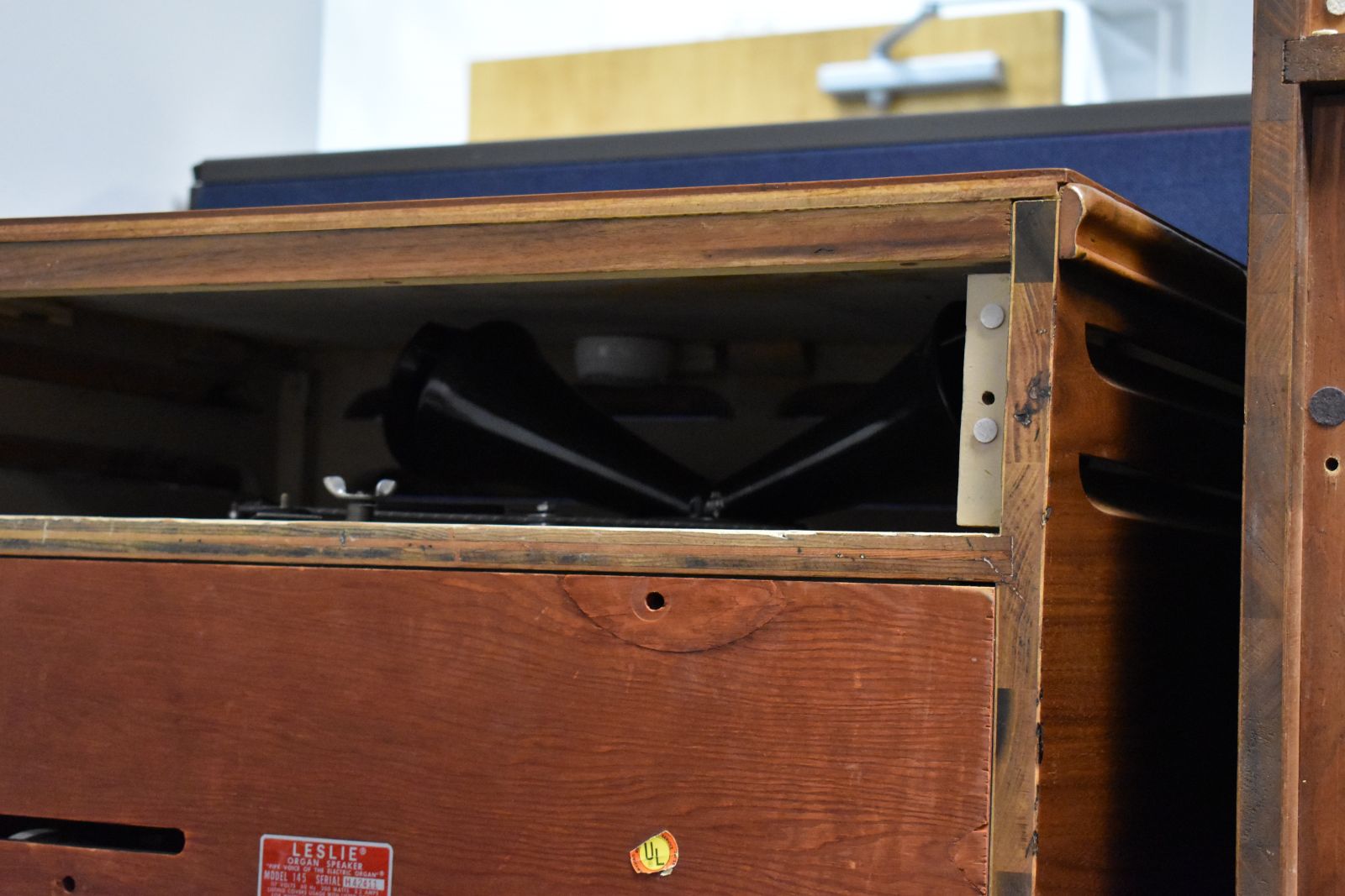 Leslie Speakers use the doppler effect to give musicians a distinct distorted sound. (Photo/Molly Hulsey)