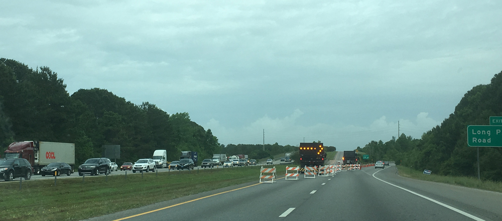 Westbound traffic on Interstate 526 in Mount Pleasant is being rerouted onto Long Point Road while assessments are made to the James B. Edwards Bridge over the Wando River. (Photo/Ryan Wilcox)