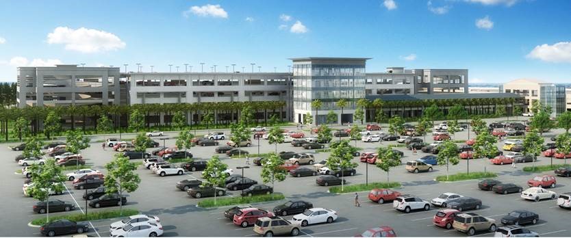 Construction is underway on a five-story parking garage at Charleston International Airport. (Rendering/Provided)