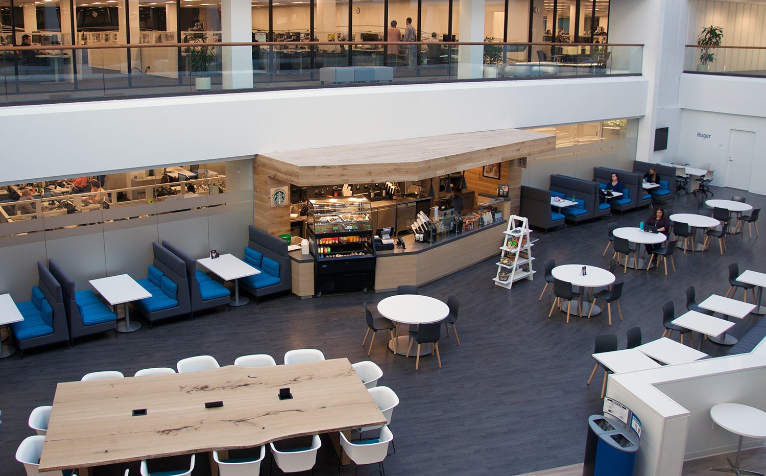 A $19.1 million renovation of Colonial Life's headquarters created an expansive cafeteria and eating area, one of the common areas the company now shares with Prisma Health employees. (Photo/Provided)