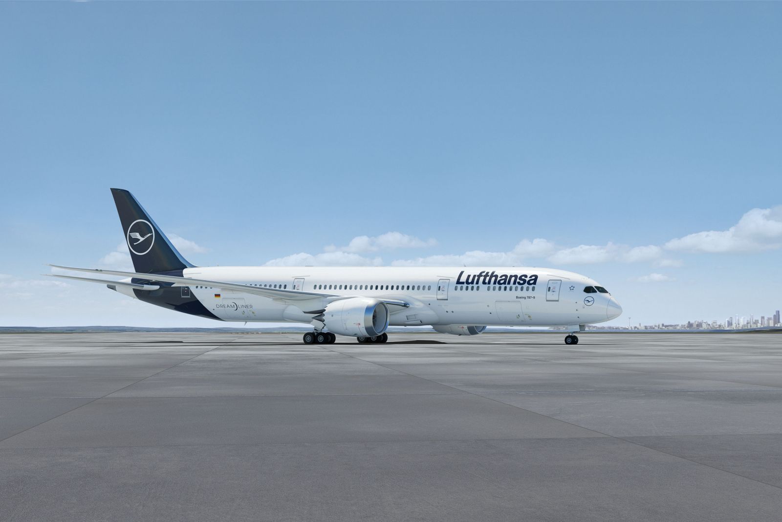This image from Boeing shows the livery of Lufthansa Group on a 787-9 Dreamliner. The company has added five 787-9s to its existing order for Dreamliner aircraft. (Image/Boeing Co.)