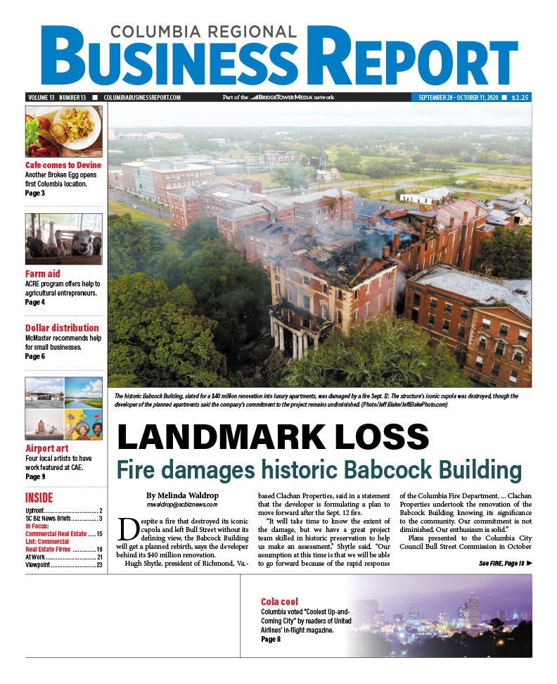 The Columbia Regional Business Report won first place in newspaper publications in the 2020 S.C. Press Association contest. (Photo/File)