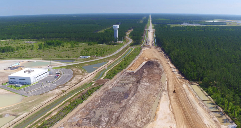 Infrastructure is underway at the Camp Hall site off Interstate 26 in Berkeley County. (Photo/Provided)