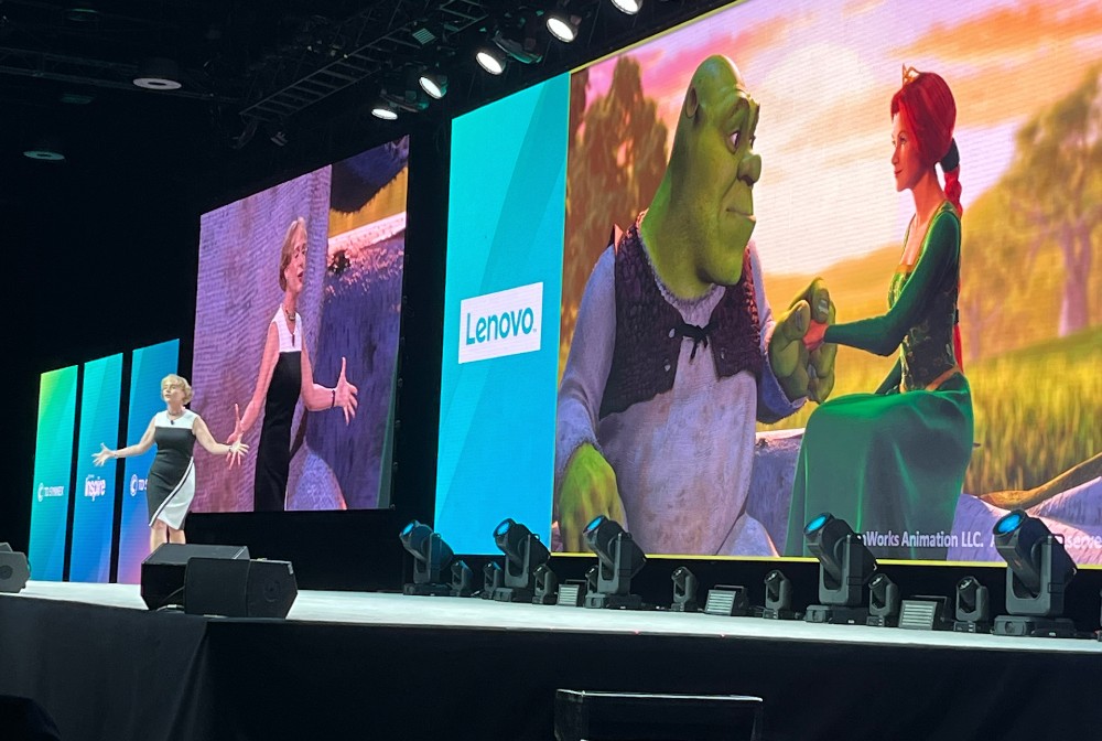 Dreamworks executive Kate Swanborg shares how TD Synnex products have spurred on a technological revolution in the animation field at Greenville‰Ûªs latest Inspire conference. (Photo/Molly Hulsey)