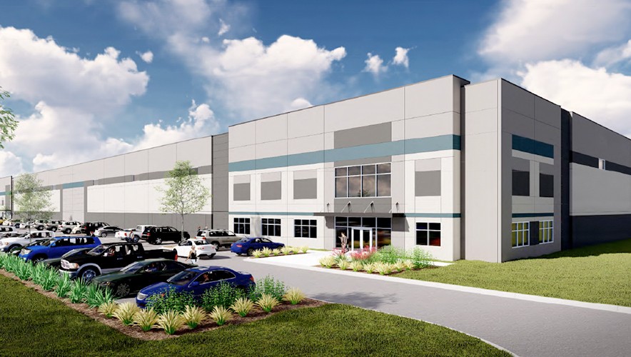 Exchange Logistics Park at I-85‰ŰŞs first 289,173-square-foot building features 14 dock-high doors, one drive-in and a clear height of 32 feet. (Rendering/Provided)