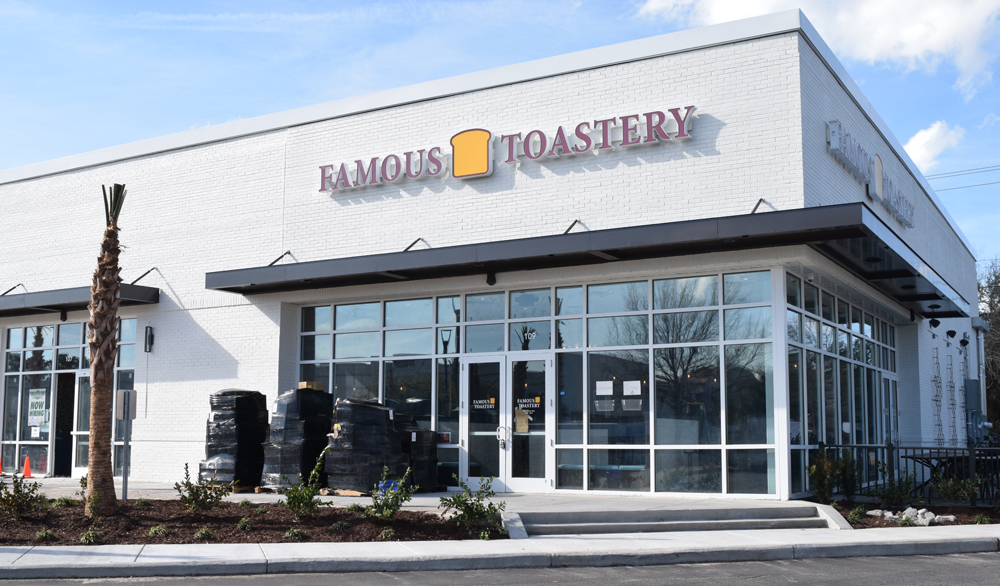 The Famous Toastery location in the Ashley Landing shopping center is scheduled to open on Feb. 12. (Photo/Patrick Hoff)