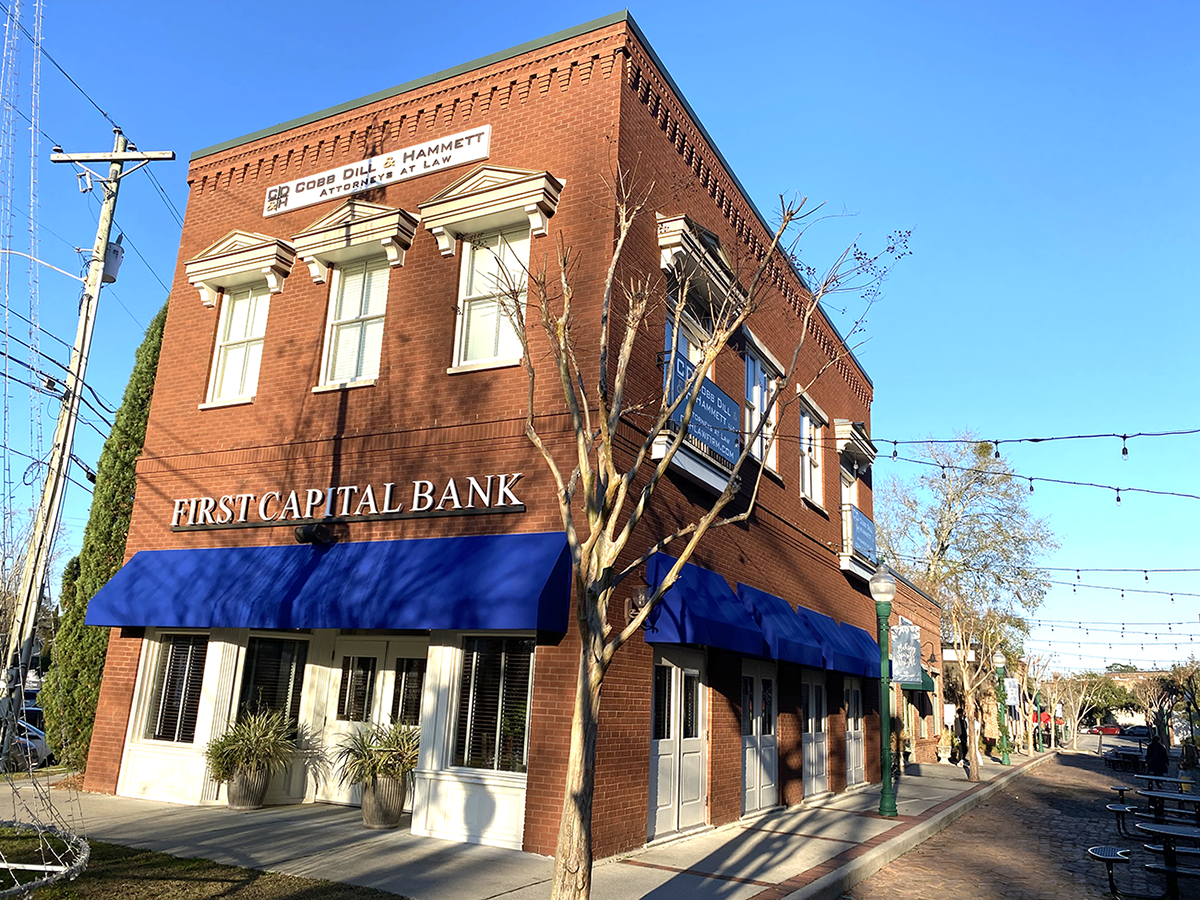 First Capital Bank has several locations in the Charleston area, including this site in a historic building on Cedar Street in downtown Summerville. (Photo/Andy Owens)