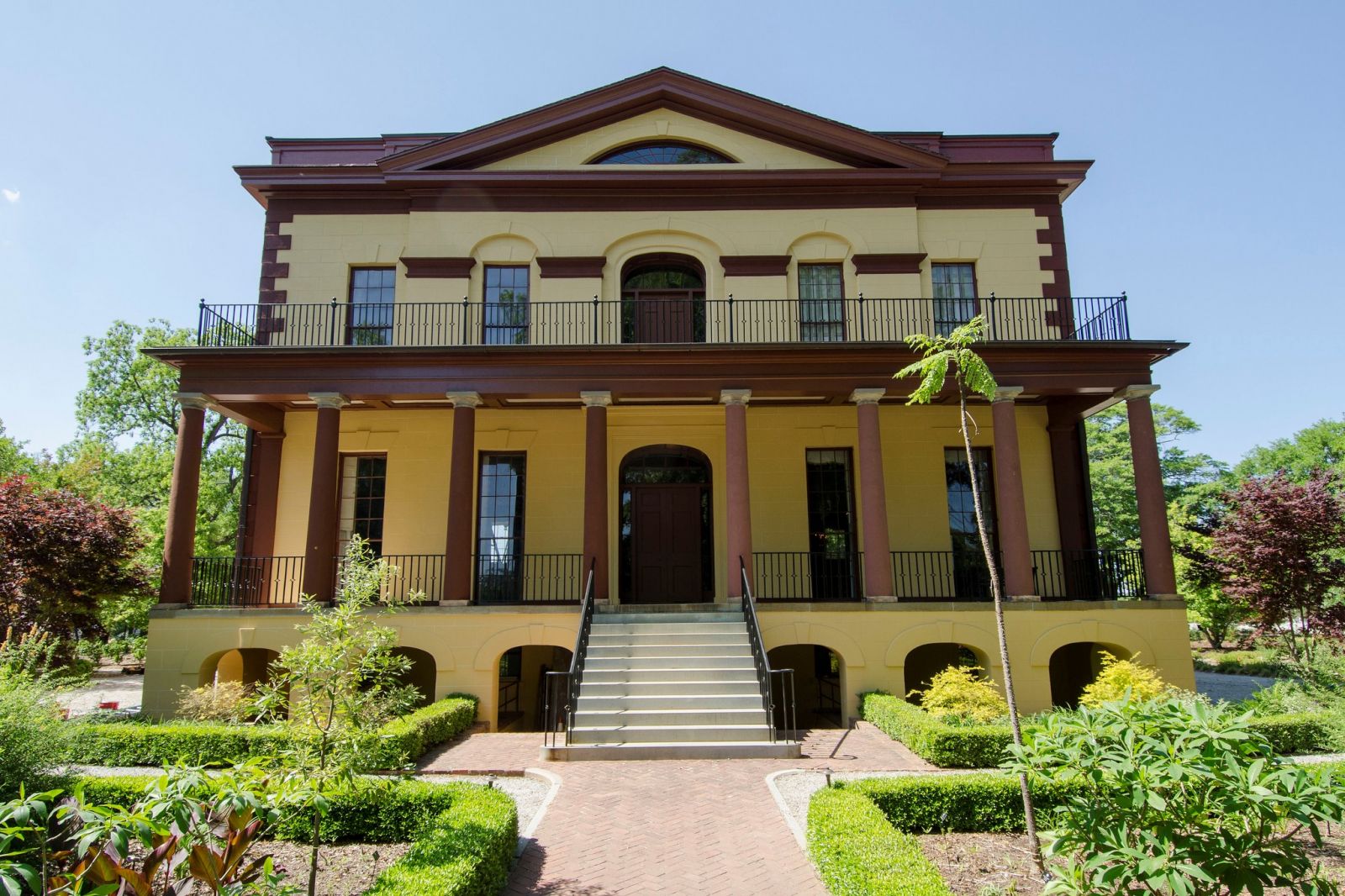 The Hampton-Preston Mansion underwent year-long renovations, including a re-painting of its exterior to a burnt ochre color representative of its antebellum past. (Photo/Historic Columbia)