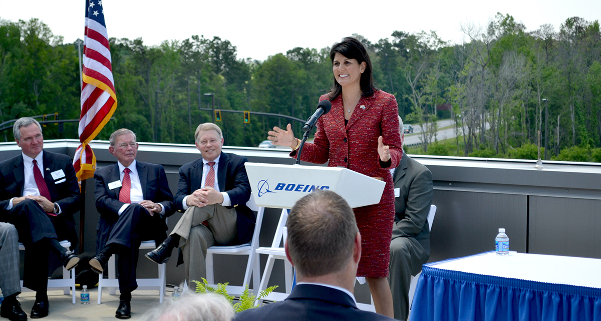 Former S.C. governor and U.N ambassador Nikki Haley has been nominated to Boeing Co.'s board of directors. (Photo/file)