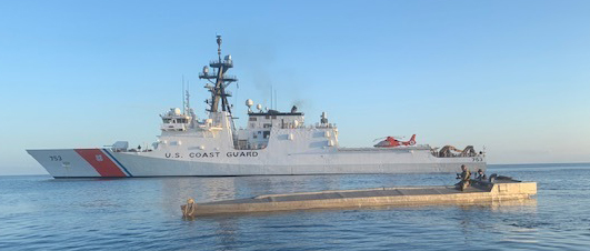 The Coast Guard cutter Hamilton returned to Charleston on Sunday after completing an 80-day patrol in the eastern Pacific Ocean, where it seized several drug-carrying vessels and apprehended eight suspected traffickers. (Photo/Coast Guard)