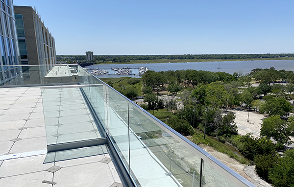 The terrace outside of The Harbour Club at WestEdge will reclaim the club??s view of the water with miles of elevated vistas along the banks of the Ashley River and across the Charleston peninsula. (Photo/Andy Owens)