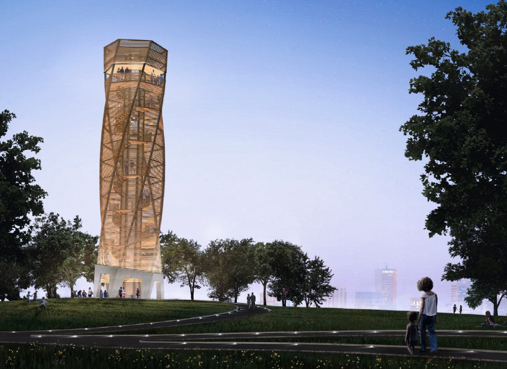 A donation from Thomas and Vivian A. Wong has led to the renaming of the tower at Unity Park. (Rendering/Provided)