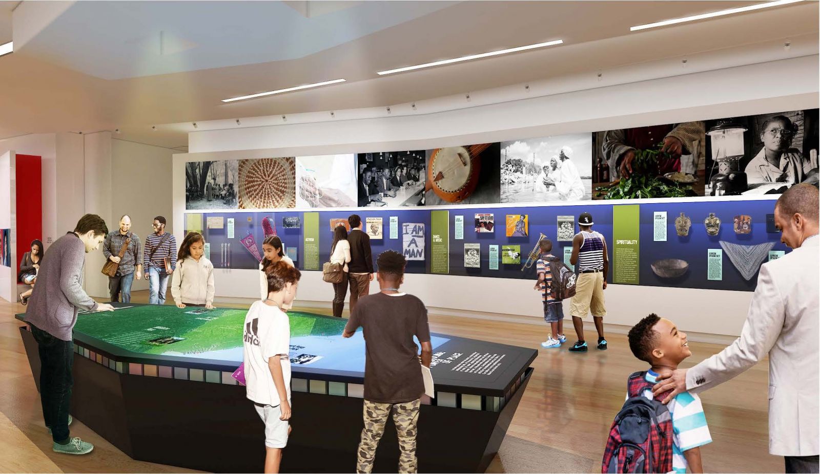 ScanSource is working with the museum to create an interactive map that will help visitors understand the connection between South Carolina??s historic sites and the African-American experience. (Rendering/International African American Museum)