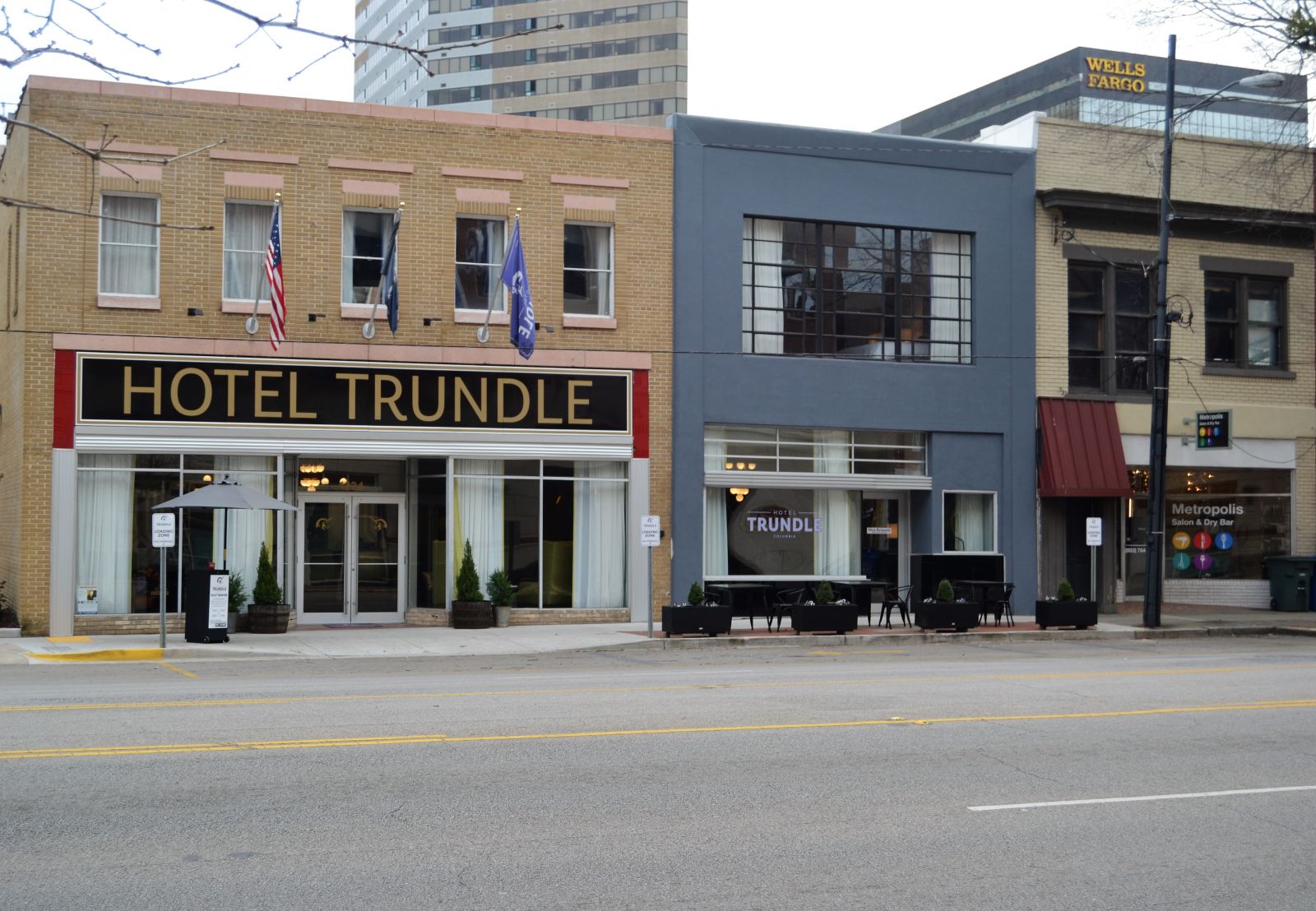 Hotel Trundle was once the site of three empty buildings at the corner of Taylor and Sumter streets before being renovated into the Main Street district's first boutique hotel in a project that took advantage of historic tax credits. (Photo/Melinda Waldrop)