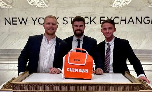 From left: Austin Maxwell, Logan Lamance and Ryan Frazier are co-owners of Kanga Coolers, which is based in Greenville. (Photo/Provided)