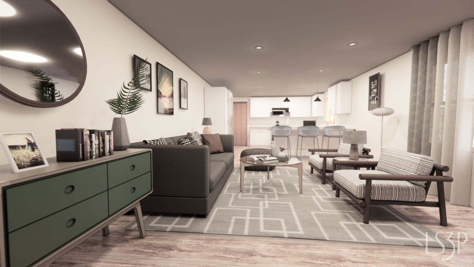 LS3P contributed interior design renderings for the home. (Photo/Provided)