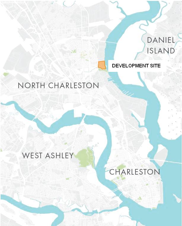 The initial site plans include public access to the waterfront and waterways on Noisette Creek and the Cooper River. (Image/Proivded)