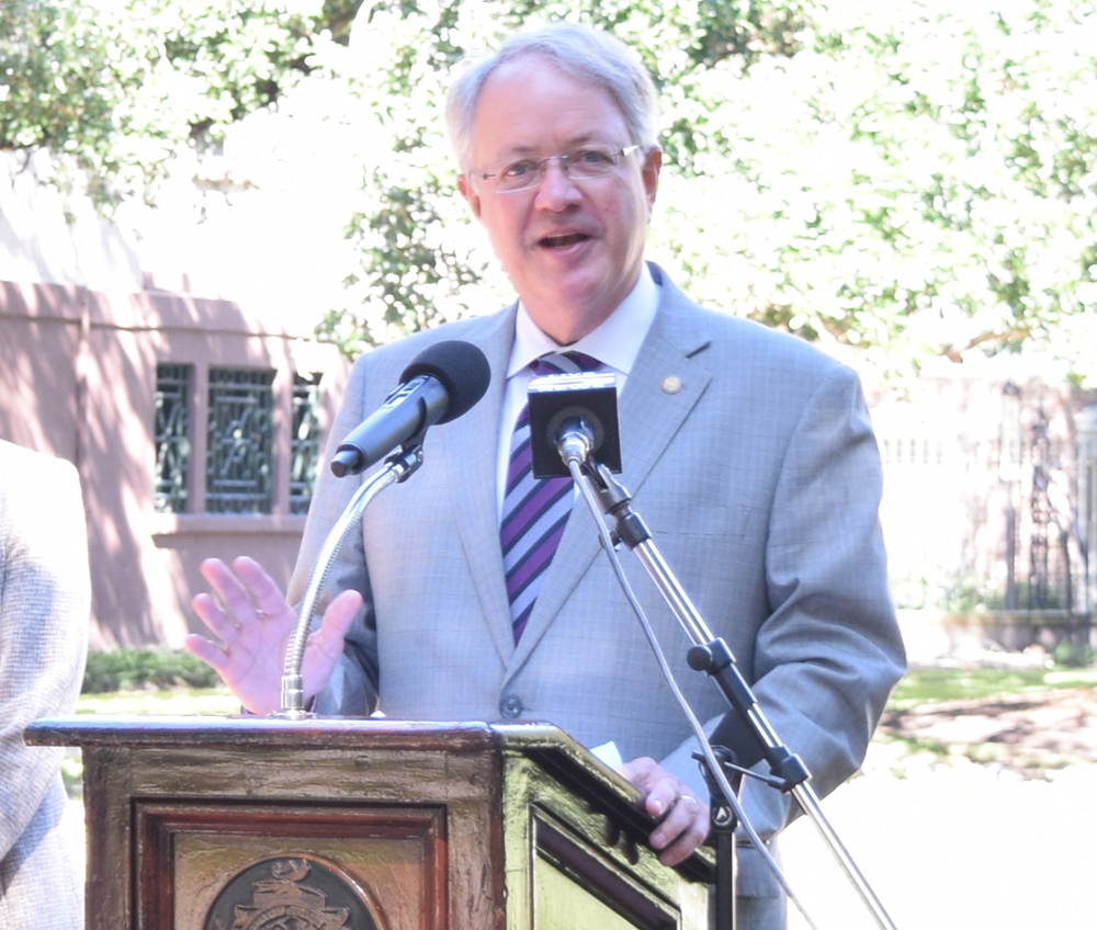 Charleston Mayor John Tecklenburg announced $850,000 in loan funds will be available to small businesses and nonprofits. (Photo/Teri Errico Griffis)