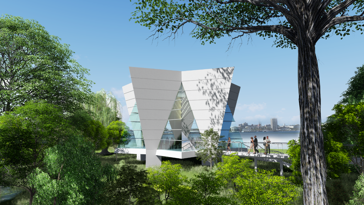 The Medal of Honor Museum Foundation has scrapped this design, which was criticized for exceeding town height limits. The foundation plans to hold several public meetings about new designs. (Rendering/Provided)