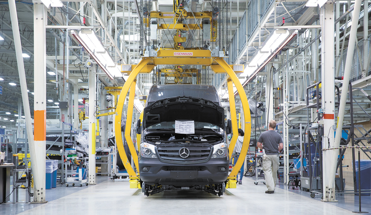 Mercedes-Benz Vans produces vehicles for a variety of companies and customers at the company's manufacturing facility in North Charleston. Automotive is one of the high-impact sectors in the state's economy, a recent study found. (Photo/File)