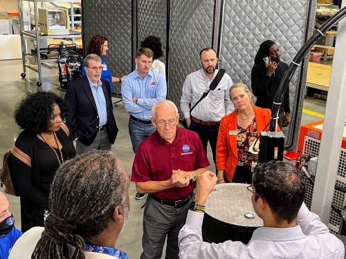 NASA officials tour the Clemson University International Center for Automotive Research. (Photo/Provided)