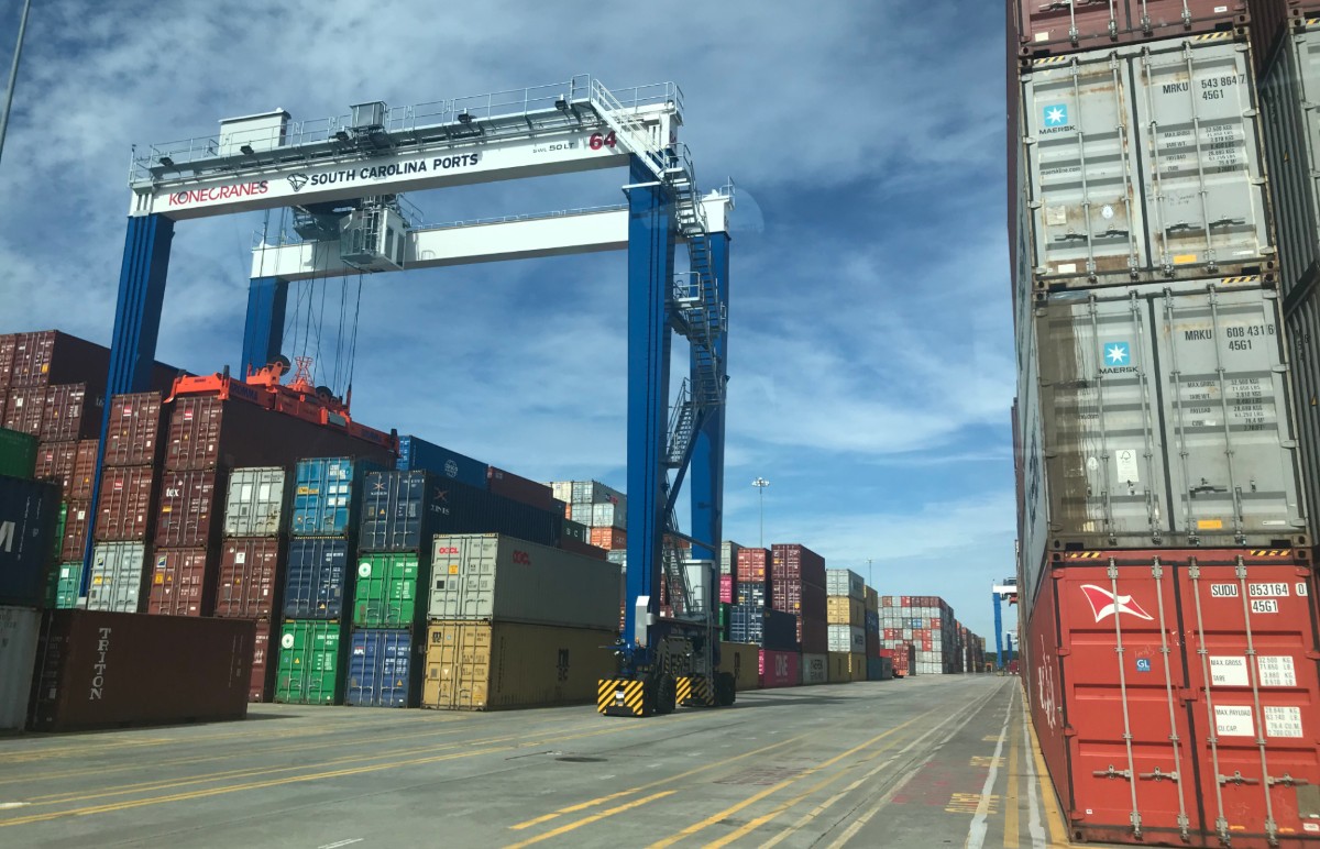 Jim Newsome, president and CEO of S.C. Ports Authority, said there really isn??t one answer on trade imbalances, that it needs to be looked at segment by segment. (Photo/Teresa Cutlip)