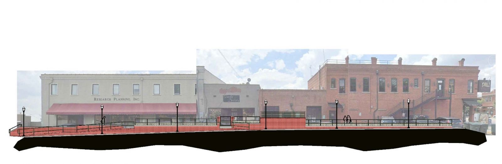 A Vista beautification project is adding lighting, landscaping, sidewalks and outdoor seating to Park Street between Gervais and Senate streets. (Rendering/Provided)