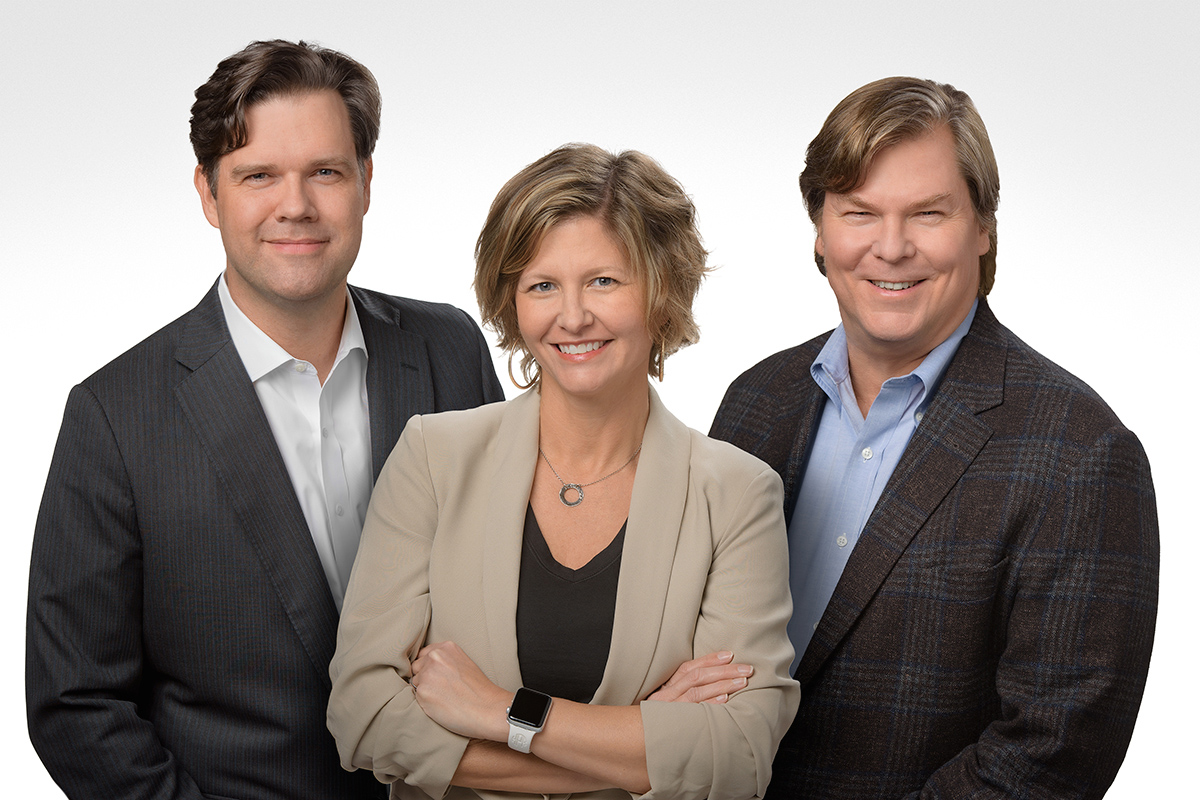 Peter LaMotte (from left) will serve as Chernoff Newman's new president of public relations along with Heather Price as president of advertising and David Campbell as chief operating officer. (Photo/Provided)