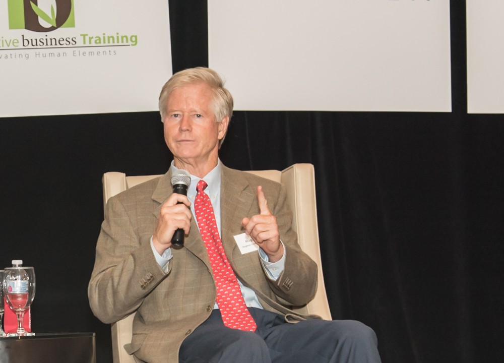 Phil Hughes, president of Hughes Investments, spoke Monday at a GSA Business Report Power Event. (Photo/Kathy Allen)