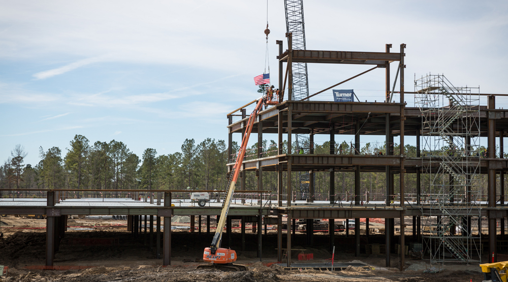 Roper St. Francis celebrated the topping-out of its Berkeley County hospital in early February. (Photo/Roper St. Francis)