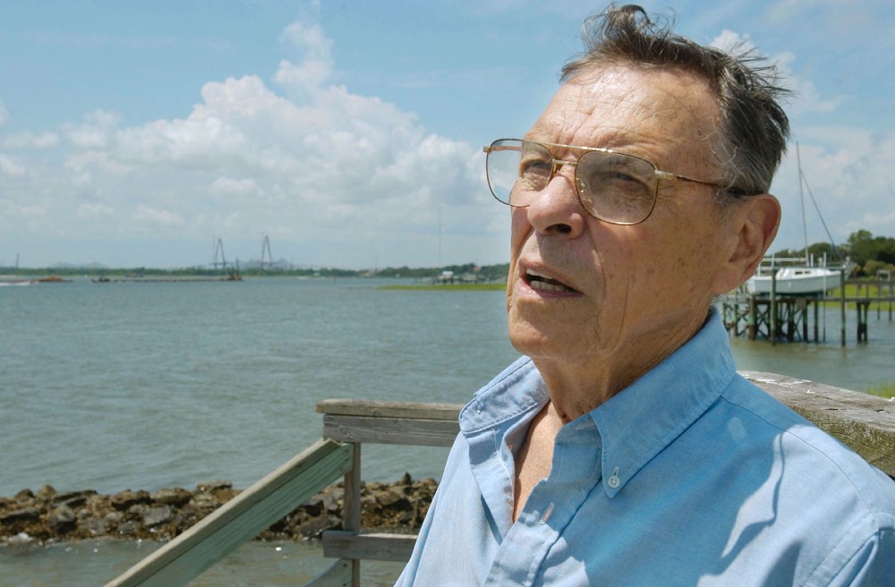 Arthur Ravenel, R-Mount Pleasant, sits at the end of the dock of his house in Mount Pleasant, and talks about his career in South Carolina politics on July 28, 2004. (Photo/Lou Krasky, AP file)