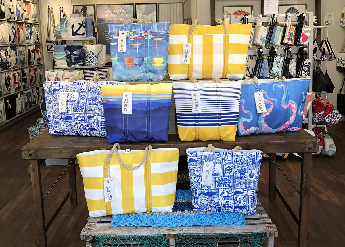 Sea Bags opened its second South Carolina retail store in downtown Charleston on March 18. The company reclaims old and unused sails and turns them into bags and accessories. (Photo/Provided)