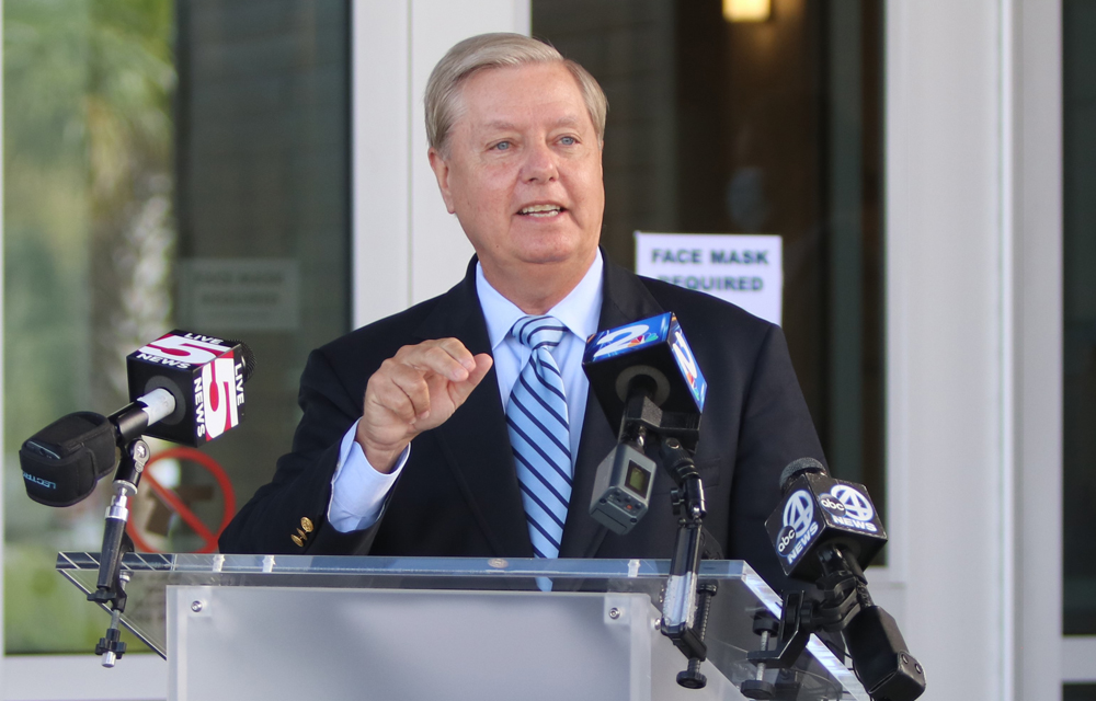 Sen. Lindsey Graham said the ability to handle post-Panamax ships under any tide would be "a godsend to our state and the port of Charleston." (Photo/Provided)