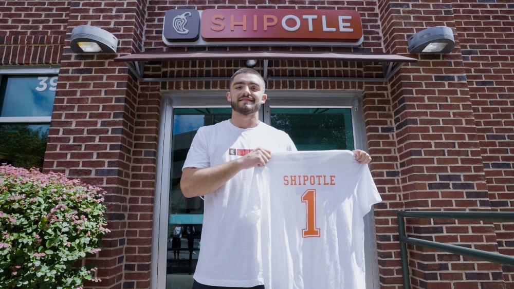 The downtown Clemson Chipotle restaurant located at 393 College Ave. temporarily renamed its store to â€œShipotleâ€_x009d_ in honor of one of its biggest superfans and Clemson running back Will Shipley. (Photo/Provided)