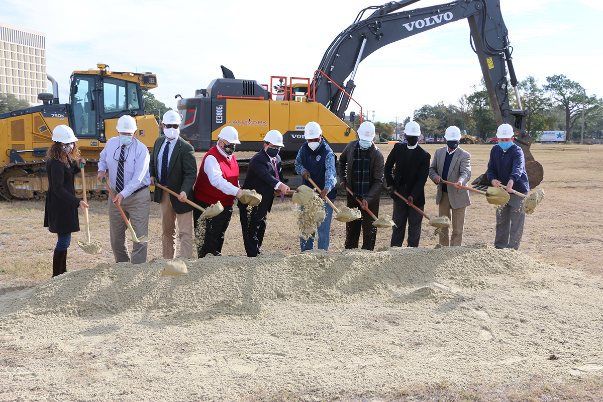 North Charleston officials join in the groundbreaking for a new social services hub. (Photo/Provided)