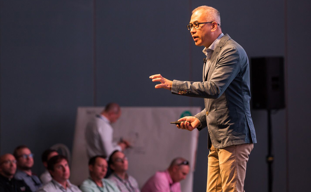 Soon Yu, a brand consultant and author, told his Dig South audience to innovate on their companies?? existing strengths. (Photo/Adam Chandler)