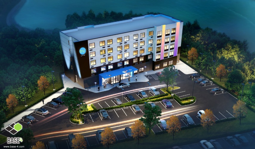 A rendering of the Tru by Hilton hotel coming to Columbiana Drive. (Image/Provided)