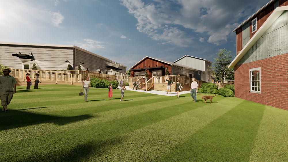 The Mill in Fountain Inn development will include an event space. (Rendering/Provided)