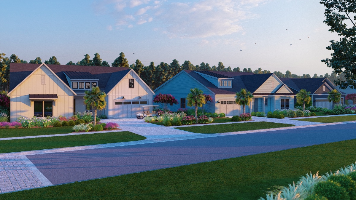 Riverton Point‰ŰŞs three home collections feature craftsman, farmhouse and traditional architectural designs, according to the company. (Rendering/Provided)