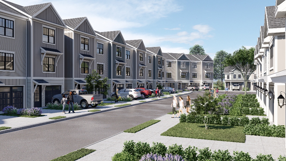 The Villas at the Creek homes will include three bedrooms and a flex room. (Rendering/Provided)