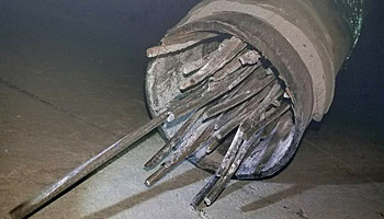 The broken cable that resulted in the closing of a section of the Mark Clark Expressway is one of eight inside the structure of the bridge. (Photo/SCDOT)