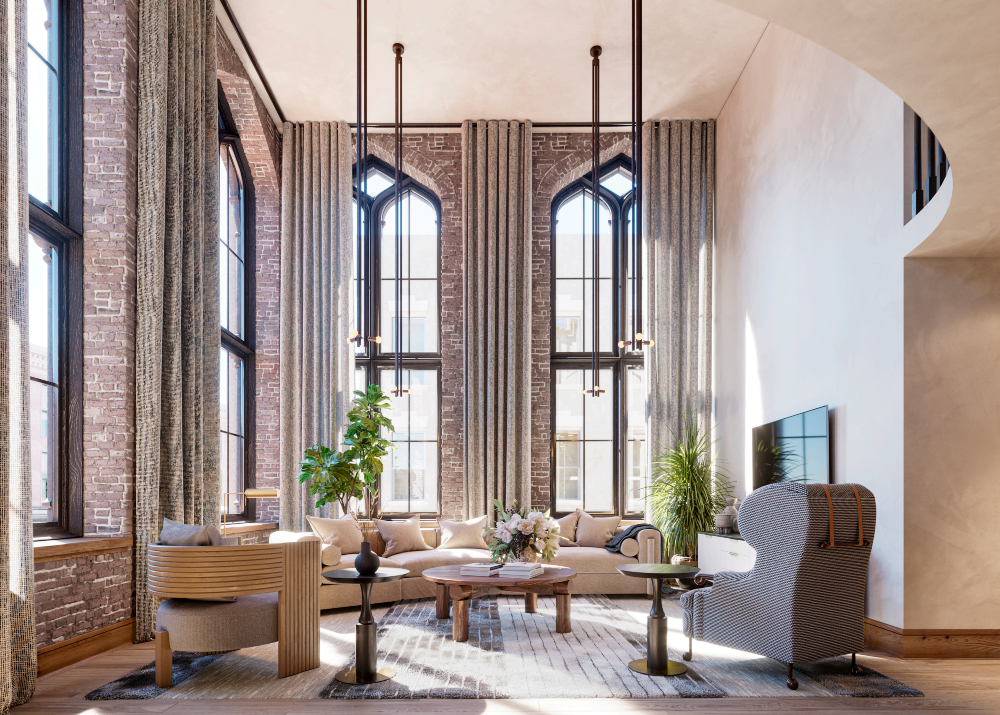 Plans for 71 Wentworth call for 12 luxury condominium units with a price point starting at $1.7 million, and each unit will feature 19-to-25-foot ceilings and historically replicated Gothic windows, among other accents. (Photo/Provided)