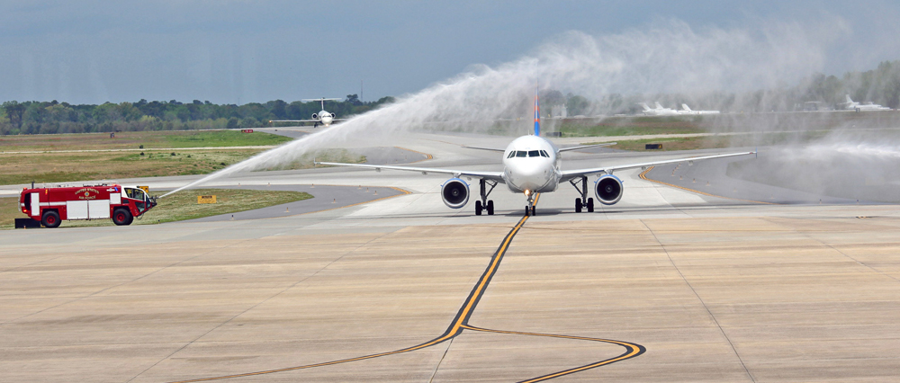Allegiant launched service at Charleston International Airport this month with nonstop flights to Indianapolis, Pittsburgh and Cincinnati. (Photo/Charleston International Airport)