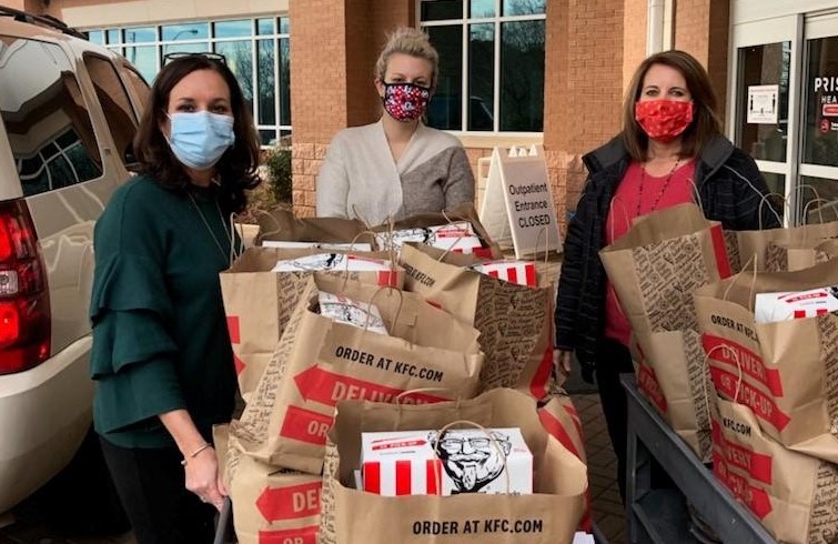 Seneca's BASF stepped into donate and deliver meals for health care workers at Prisma Health's Oconee County Memorial Hospital. (Photo/Provided)