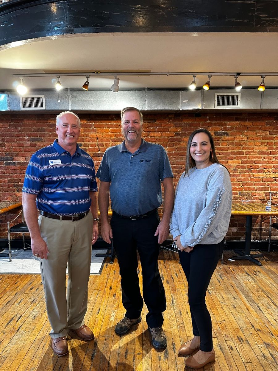From left: John McCain, president of the Lancaster Chamber of Commerce, Tom Sliker, founder and president of Broadstreet, and Jessica Banks. (Photo/Submitted)