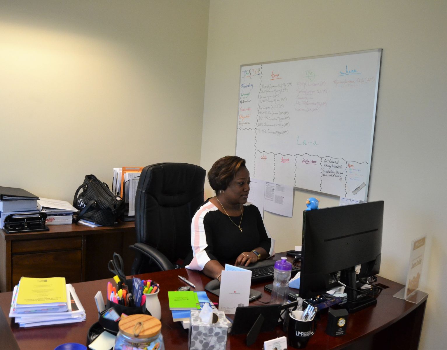 D. Nichole Davis has a packed schedule as the risk management director at the South Carolina Bar. (Photo/Melinda Waldrop)