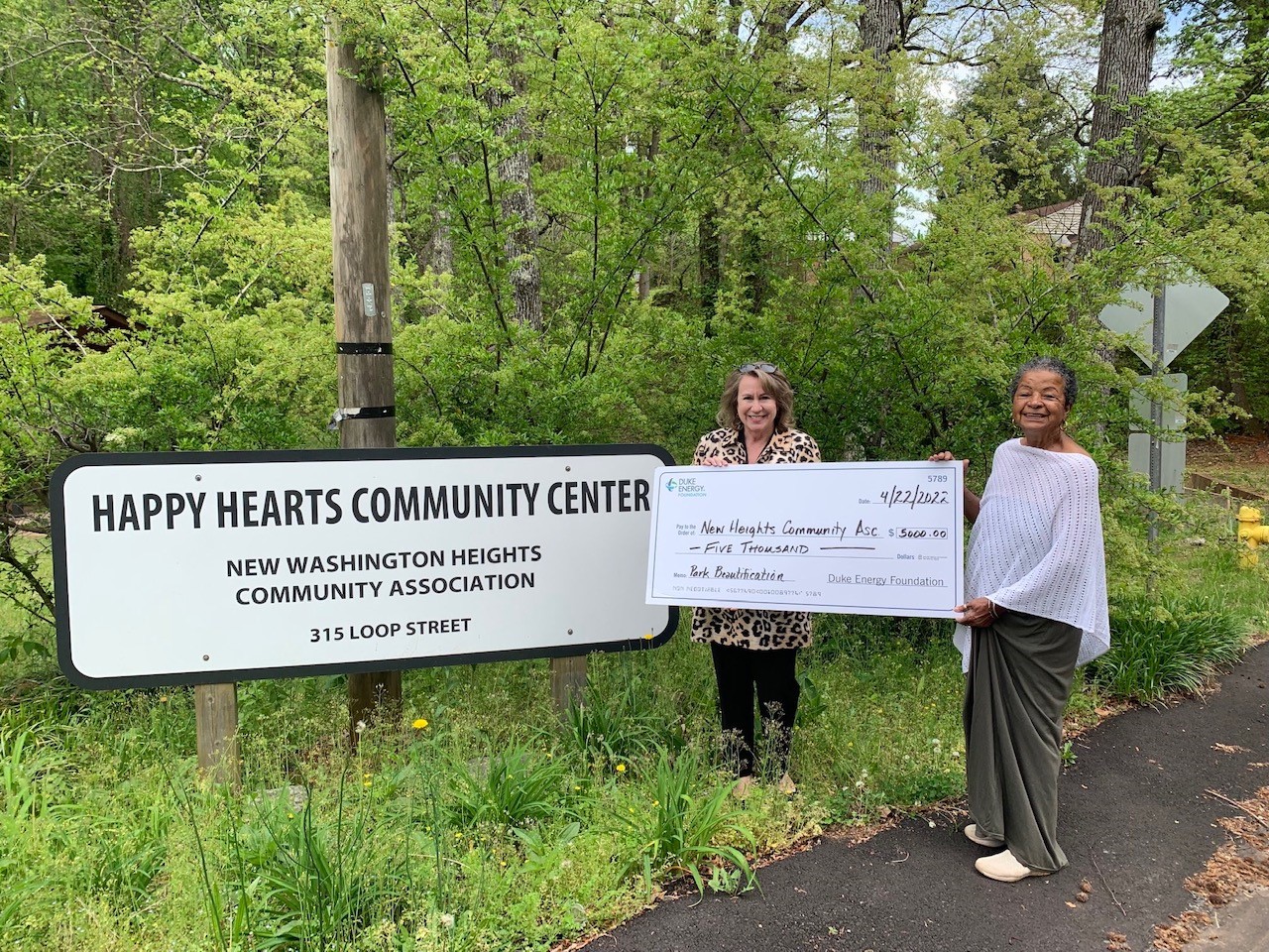 Greenville's New Heights Community Association received $5,000 for the upkeep of the Happy Hearts Community Center. (Photo/Provided)