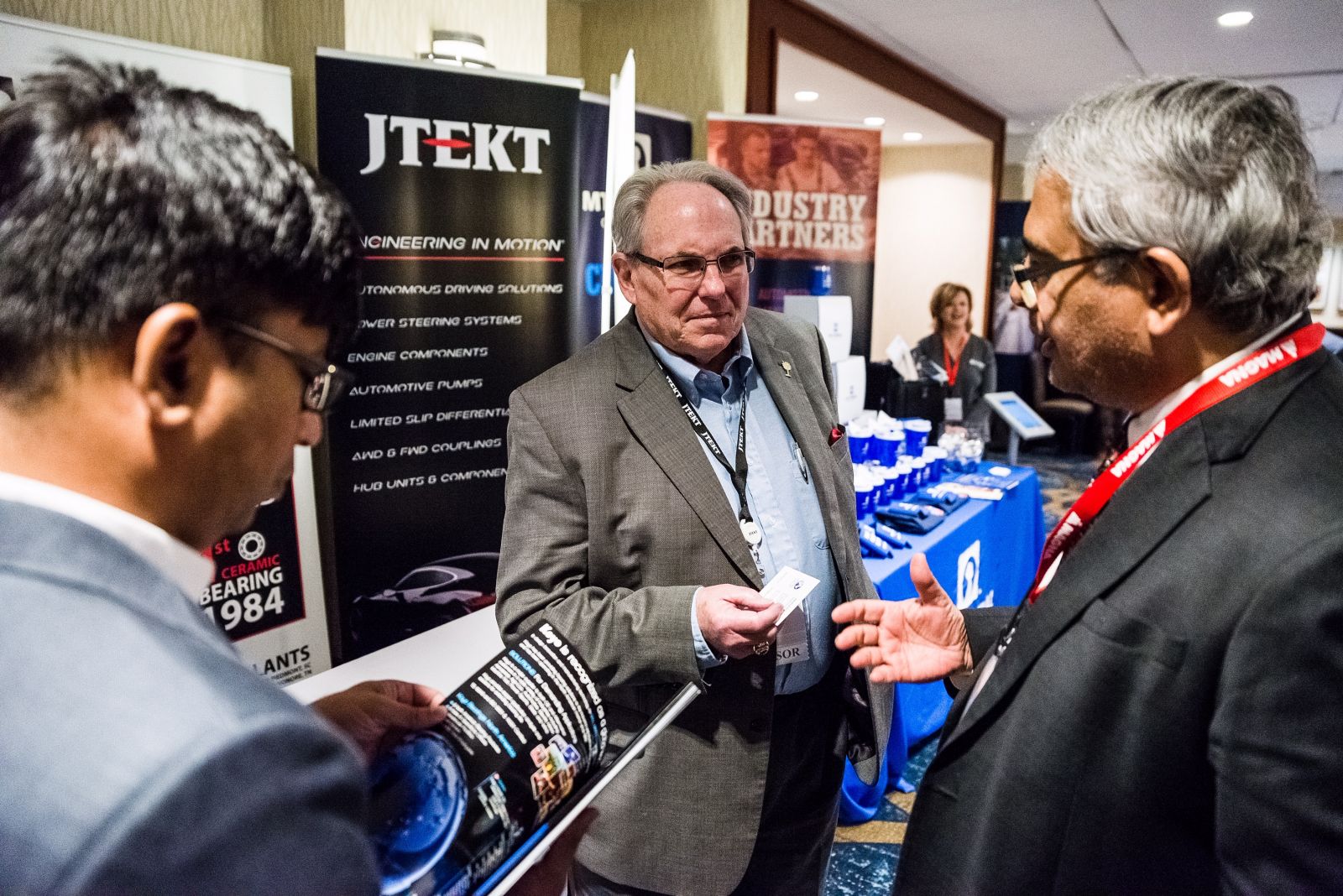 A JTEKT representative mans booth at the 2020 S.C. Automotive Summit earlier this year. (Photo/John Carlos)