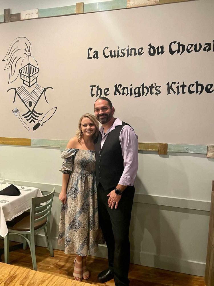 Jason Tucker, with wife Amanda, designed La Cuisine du Chevalier to evoke the feeling of walking down the Champs-Ã‰lysÃ©es. (Photo/Provided)