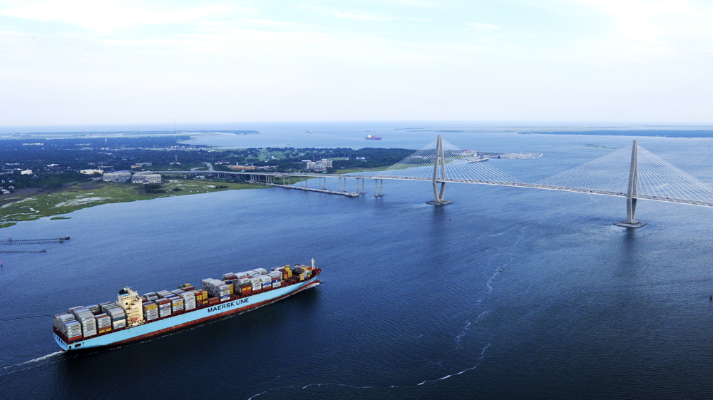 A federal allocation of $49 million enables work to continue on the Charleston Harbor deepening project. (Photo/S.C. Ports Authority)